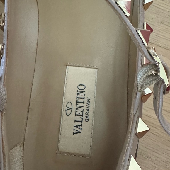 Black Valentino Rockstud Cage Flats - Picture 5 of 7